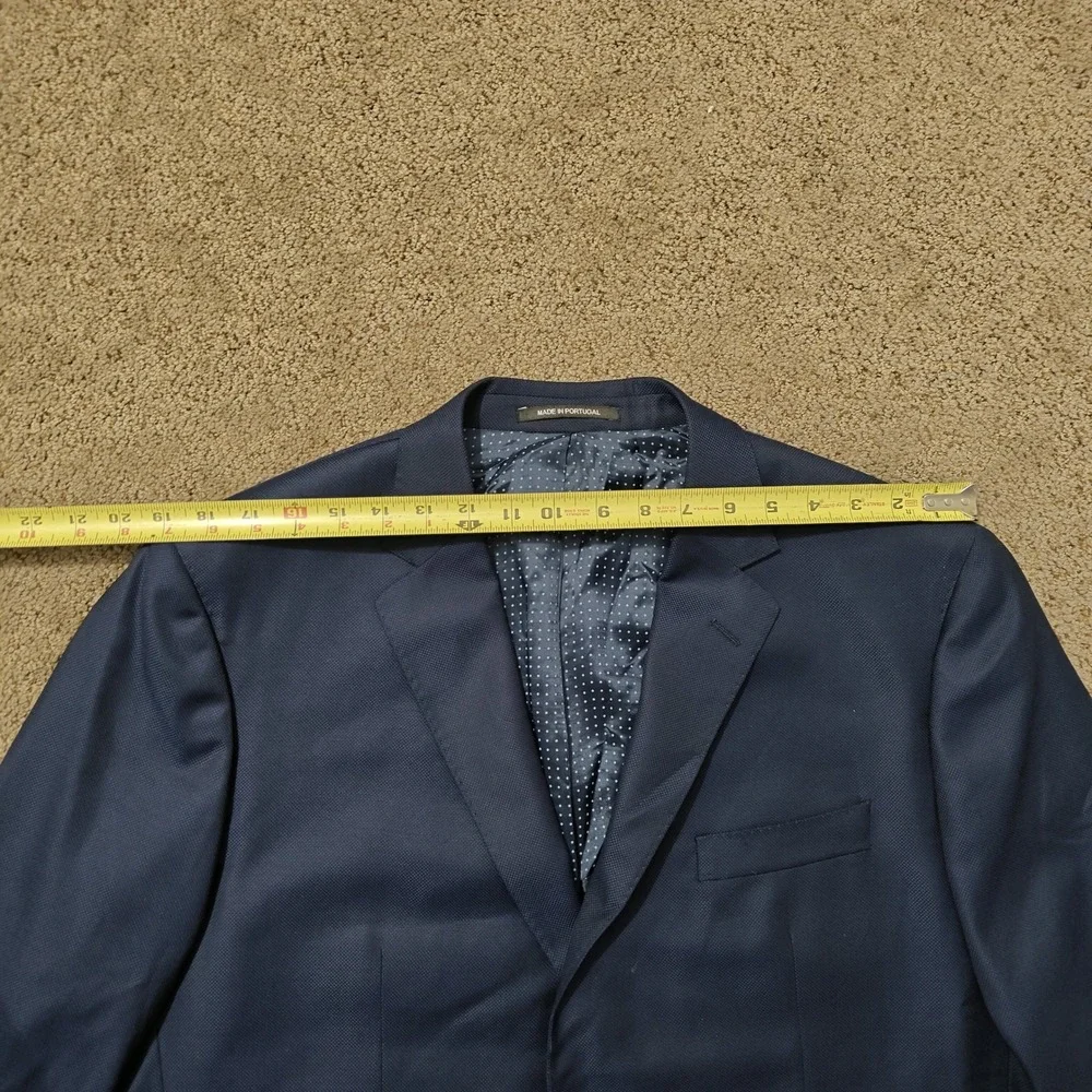 Frank Stella‎ Loro Piana Super 130s Wool Blazer Sport Coat Navy Blue Mens 58L